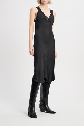 Dorothee Schumacher Платье из шелка в бельевом стиле с кружевом