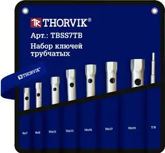 Thorvik TBSS7TB Набор ключей трубчатых в сумке, 6-19 мм, 7 предметов 53737