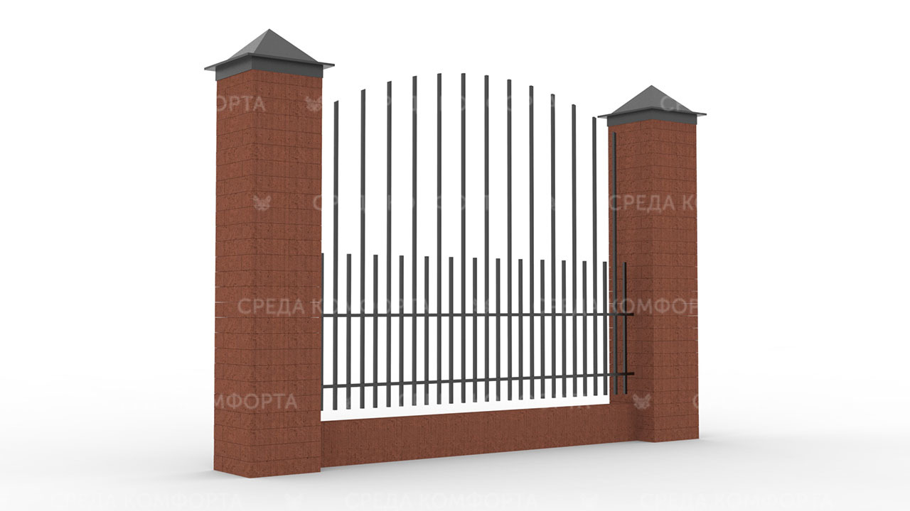 Забор из профильной трубы ZBR0143