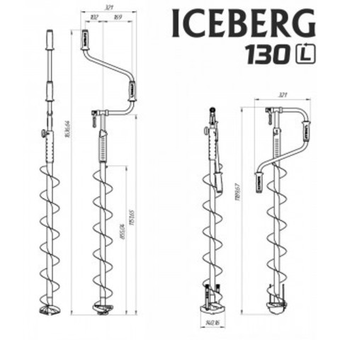 Ледобур ICEBERG-ARCTIC 130(L)-1900 v2.0 (левое вращение)