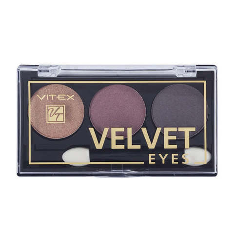 Компактные тени для век  Velvet Eyes  тон 03 Burgundy , ( Витэкс )