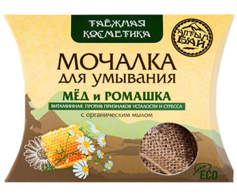 Мочалка для умывания С МЁДОМ И РОМАШКОЙ, 60 г