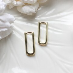 Швензы конго прямоугольные 25*10 мм, позолота, Ш277