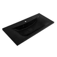 BelBagno BB1000/445-LV-ART-PR-NERO Раковина из искусственного камня, чёрная,1000x455x150 фото