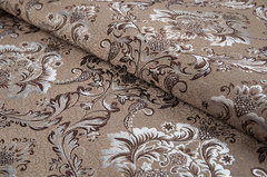 Жаккард Flora damask brown / Флора дамаск браун