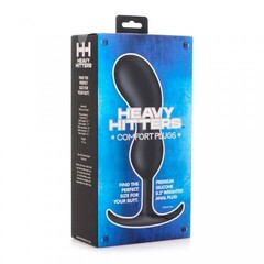 Массажер простаты с утяжелителями Heavy Hitters Premium Silicone Weighted Prostate Plug, M, черный, 16.3х3.8 см
