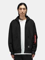 Толстовка Alpha Industries Utility Pocket Full Zip Up Black (Черный)