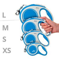 Flexi NEW LINE Comfort рулетка New Classic Comfort S (до 15 кг) лента 5 м серый/синий,