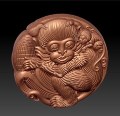 Силиконовый молд Обезьянка (медальон) № 546