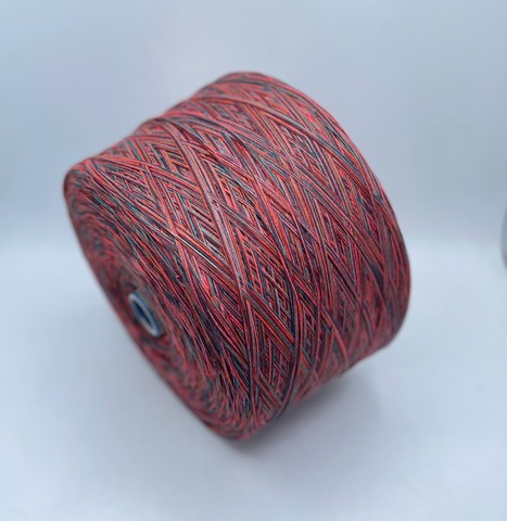 Авторская смотка (пр.Италия) 257м/100гр, Шерсть/Полиамид/Вискоза/Кашемир/Остальные волокна/Хлопок, цвет-Жар-птица , арт.36486
