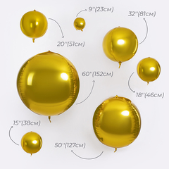 К Сфера 3D, 32''/80 см, Золото, 1 шт.