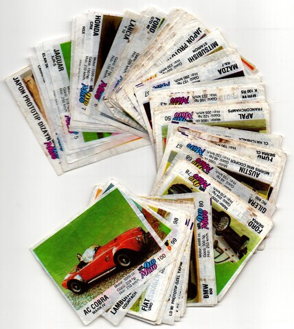 Вкладыши от жвачки - OTO MOTO - ОТО МОТО - 1990-е годы - полная 1 серия 100 из 100 штук