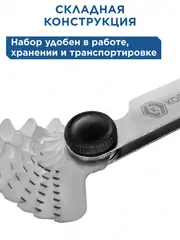 Набор шаблонов резьбовых КОБАЛЬТ дюймовых 4TPI - 28TPI, 17 шт (920-124)