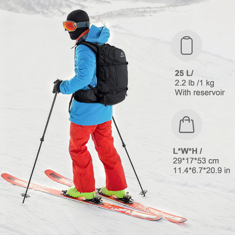 Картинка рюкзак горнолыжный Nevo Rhino 9303-SY Black - 10