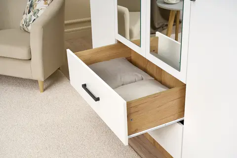 Шкаф 4-х створчатый Евро ШК-12 крафт / белый