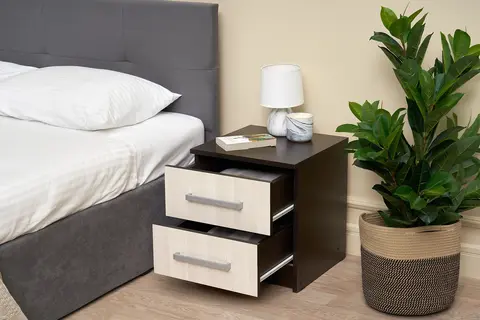 Комплект прикроватных тумб Фиеста венге / лоредо