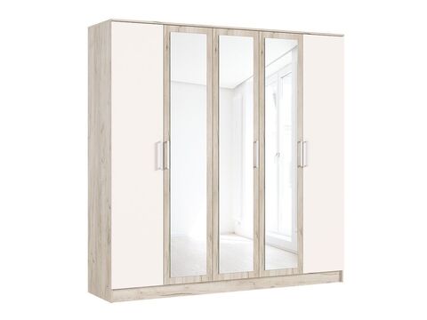 С/Г Мартина Шкаф для одежды 5-дверный (Кашемир, Дуб Крафт серый)