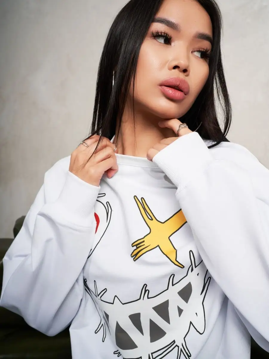 Лонгслив оверсайз женский мужской спортивный с принтом аниме