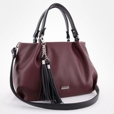 Сумка Саломея 607 наппа бордо + черный