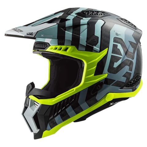 Мотошлем MX703 C X-FORCE BARRIER Carbon Black/Grey/Yellow M