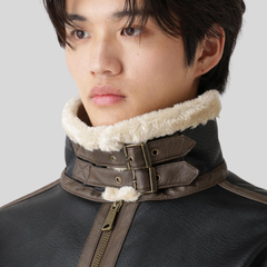 Куртка Alpha Industries Faux Leather B-3 Mod Jacket Espresso (Коричневый)