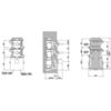 Gessi Rettangolo Встраиваемый термостат, подключение на 3/4”, с 2мя независимыми выходами(внешние части), цвет: хром 43214#031