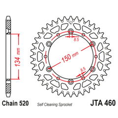 Звезда задняя (ведомая) JTA460.48SC KLX 250 KDX 250 RMZ 250