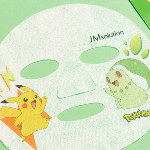 Тканевая маска для лица с хауттюйнией Чикорита JM Solution POKEMON Stamp in Heartleaf Mask, 30 мл