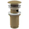 Alcaplast A392-G-B Донный клапан сифона для умывальника CLICK/CLACK 5/4", цельнометаллический с переливом и большой заглушкой, GOLD-мат