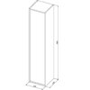 Aquanet 295039 Пенал Lino (Flat) 35 цв. белый глянец (295039)