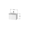 Duravit D-Neo Тумбочка подвесная, Compact 440x610x372, 1 ящик, цвет: Black Oak DE426801616