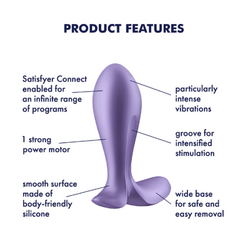 Анальный виброплаг Satisfyer Intensity Plug фиолетовый (Connect App)