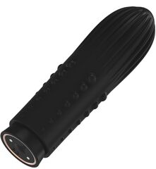 Черная вибропуля Turbo Rechargeable Bullet Lush - 9,8 см. - 