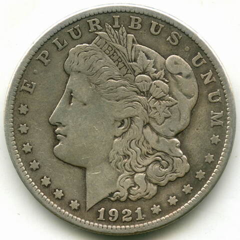 1 доллар 1921 (S). США VF (Морган)