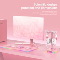 Подставка для наушников с RGB подсветкой и USB выходами
