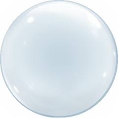 К Deco Bubble (Бабл), 10''/20 см, Прозрачный, Растянутый, 5 шт. (В синей упаковке)