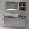 Зеркало с подсветкой Geberit Citterio, боковая полка: B=133.4см, H=58.4см, Бежевый дуб / Меламин, древесная структура