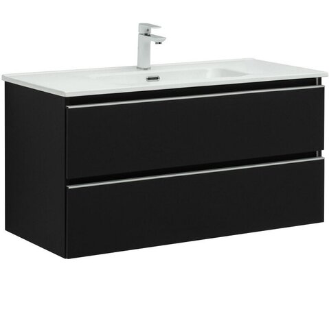 Aquanet 337951 Тумба Вега 2.0 100 2 ящ. цв.черный (337951)