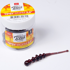 Слаги съедобные LJ Pro Series Tipsy Worm 2,8 in (71 мм), цвет T77, 8 шт