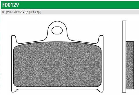 FD0129BT Тормозные колодки дисковые мото ROAD TOURING ORGANIC (FDB557P)   NEWFREN