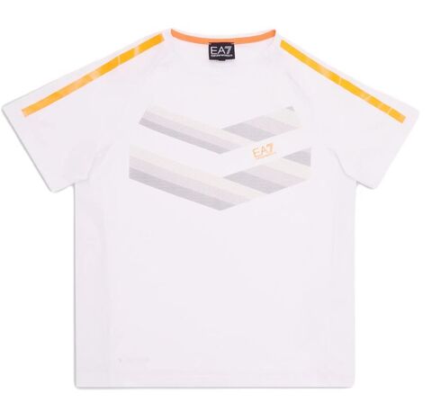 Детская теннисная футболка EA7 Boys Jersey T-Shirt - white