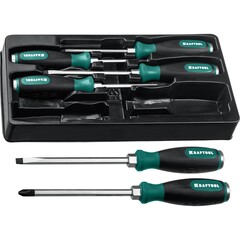 KRAFTOOL Impact, 6 шт, набор ударных отверток (25025)