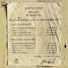 Glenn Gould / Glenn Gould Plays Music By William Byrd And Orlando Gibbons (LP)