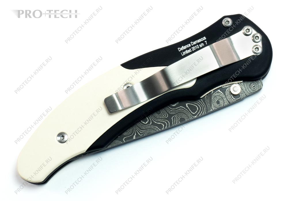 Нож Pro-Tech Custom 1851 Double Action Defiance Damascus - фотография 