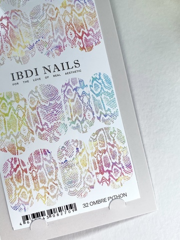 Пленки для маникюра IBDI NAILS 32 OMBRE PYTHON