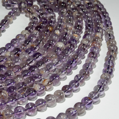 Ауралит натуральный (кварц с включениями), бусины в форме шара, 8,8мм