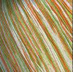 Пряжа "Астра", 100% мерсеризованный хлопок, 100гр, 610м, бел. зел. оранжевый меланж