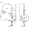 Sancos Eri SC4001GG Смеситель для кухни с гибким изливом и возможностью подключения фильтра для воды, цвет вороненая сталь