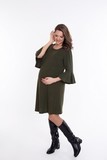 Платье для беременных и кормящих 09076 зеленый