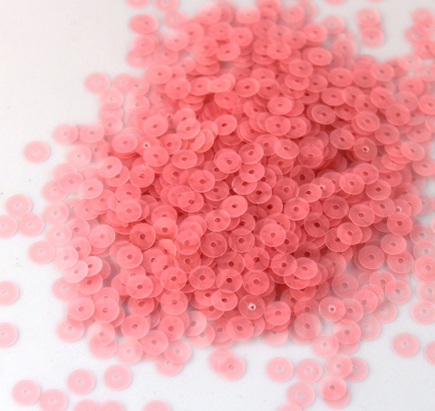 Пайетки плоские 4 мм. Rosa (366F)